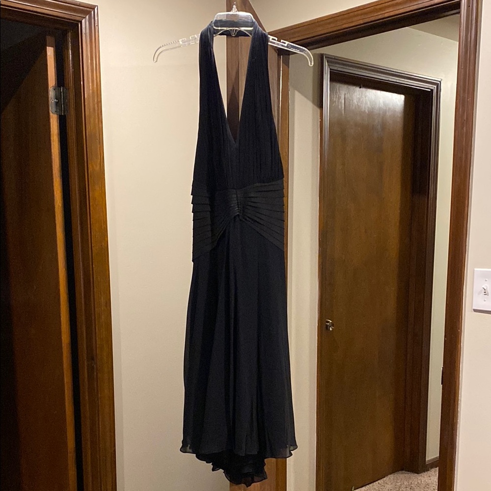 Elegant Black Halter Dress